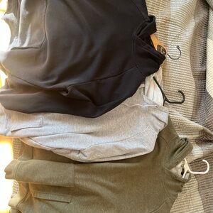 Three 32 Degrees Men's Sweatshirts in Black, Gray, and Olive